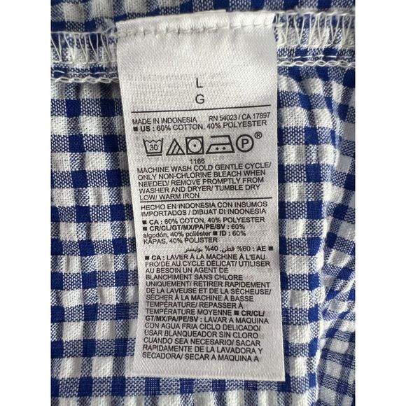 Old Navy Blue Gingham Midi Dress - Picture 5 of 12